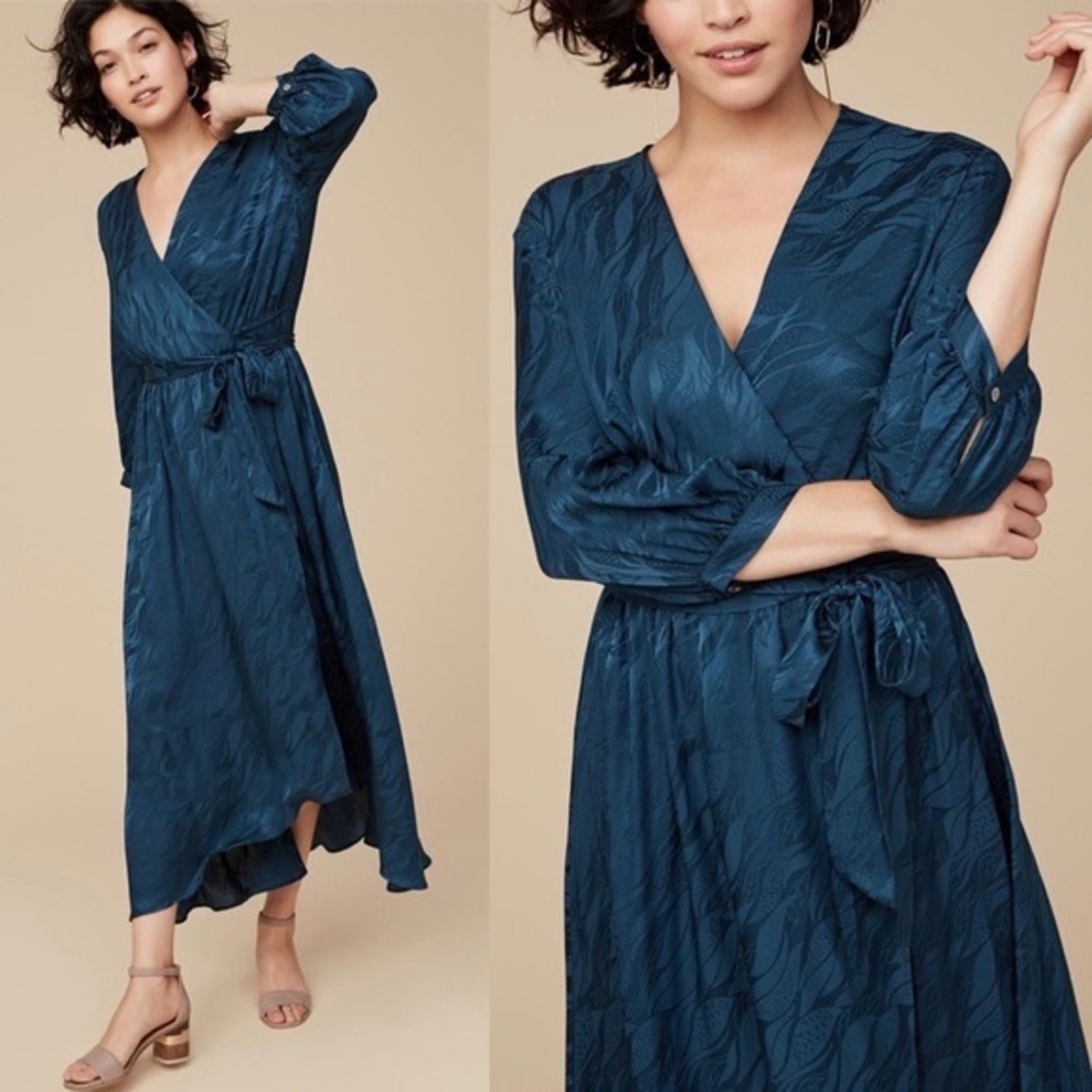 Amour Vert Delphine silk wrap dress. Worn once